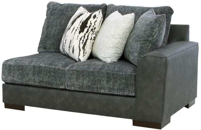 Signature Design by Ashley® Larkstone 2-Piece Pewter Left-Arm Facing Loveseat Sectional and Chaise-4