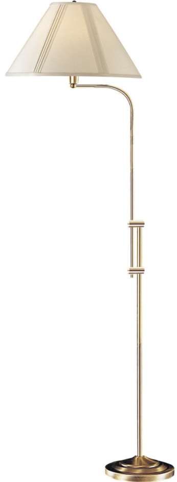 Cal® Lighting & Accessories Antique Bronze/Off-White Floor Lamp with Adjustable Pole-0