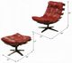 ACME Furniture Gandy 2-Piece Antique Red Chair and Ottoman Set-2