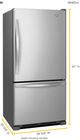 Whirlpool® 30" 18.7 Cu. Ft. Stainless Steel Bottom Freezer Refrigerator with SpillGuard™ Glass Shelves-4