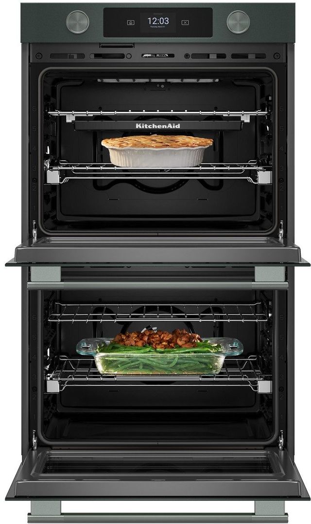KitchenAid® 30" Juniper Smart Double Electric Wall Oven with Assisted Cook Cycles-2