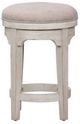 Liberty Furniture Farmhouse Reimagined Antique White/Chestnut Console Swivel Counter Stool-2