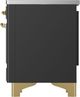 Ilve® Majestic III 36" Graphite Matte Pro Style Induction Range with Solid Door and Brass Trim-3