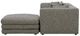 Moe's Home Collection Lowtide Nook 3-Piece Stone Tweed Modular Sectional and Ottoman-2