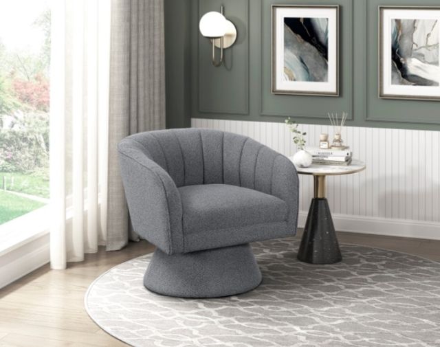 Homelegance® Eve Dark Gray Swivel Chair-1