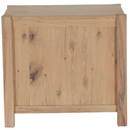 Home Trends & Design Flagstaff Natural Distressed Oak Nightstand-3
