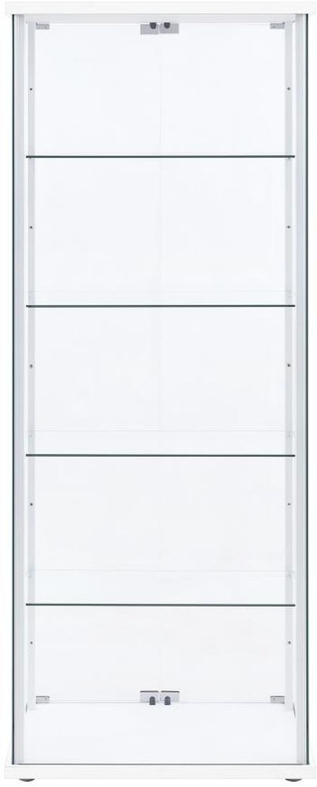 Coaster® Delphinium Clear/White Display Cabinet-3