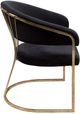 Diamond Sofa® Solstice Black/Polished Gold Dining Chair-3