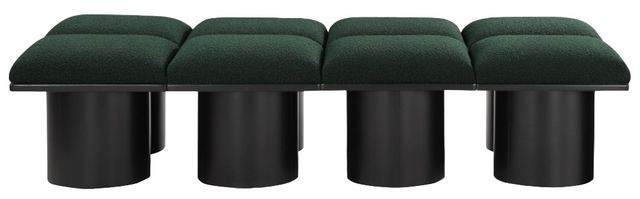 Meridian Furniture Pavilion 8-Piece Green/Black 72" Modular Bench Set-1
