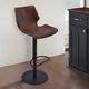 Armen Living Zuma Matte Black/Vintage Coffee Bar Stool-1