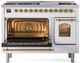 Ilve® Nostalgie II Series 48" White Pro Style Dual Fuel Range-2