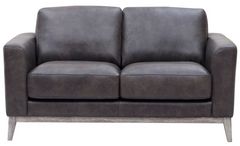 Leather Italia™ Georgetowne Ramsey Storm Gray Loveseat