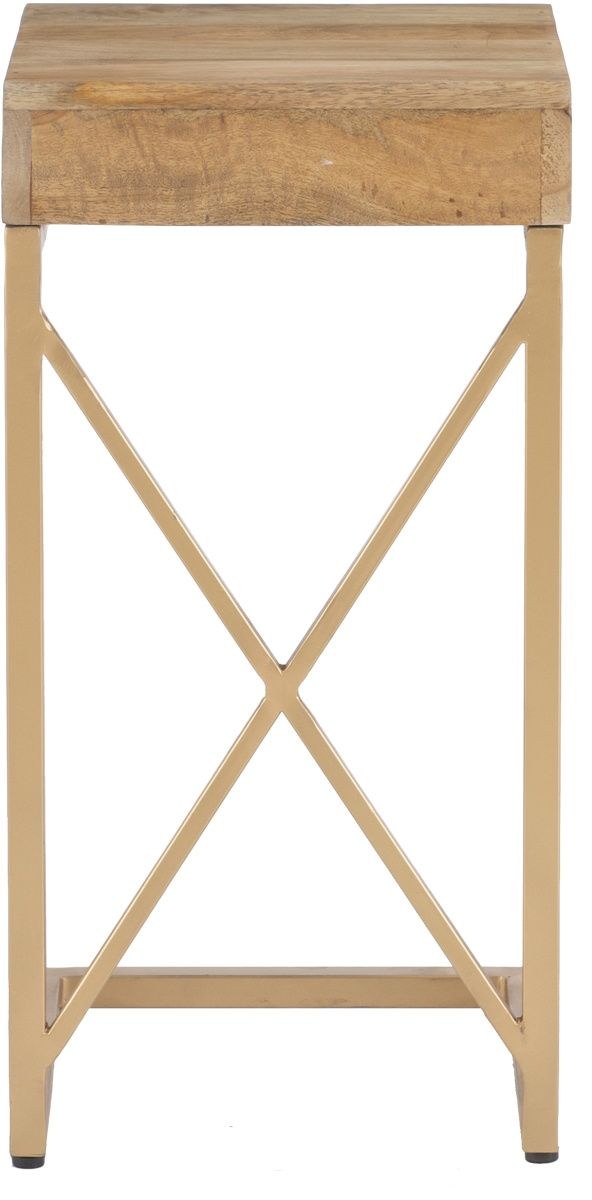 Powell® Cammie Natural C-Table with Gold Base-3