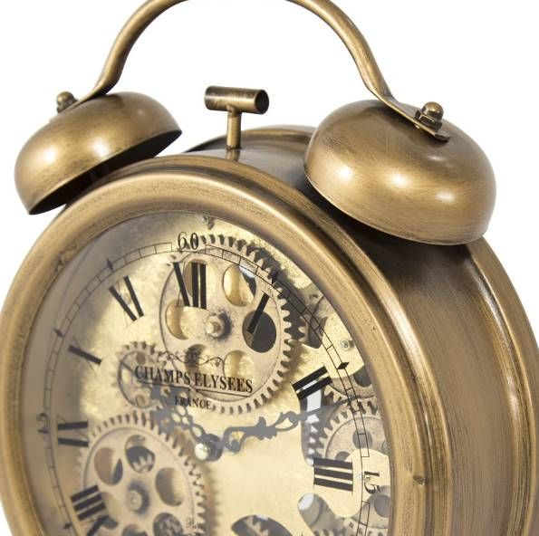 YHD Antique Brass Table Clock-4