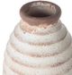 A & B Home Brown/White Ridged Ceramic Vase-2