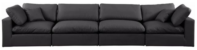 Meridian Furniture Comfy 4-Piece Black Sofa-1