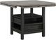 Crown Mark Cline 5-Piece Black/Light Gray Counter Height Dining Set-1