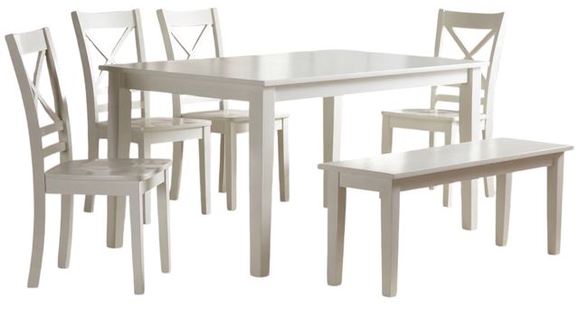 Jofran Inc.Simplicity 6-Piece Paperwhite Dining Set-0