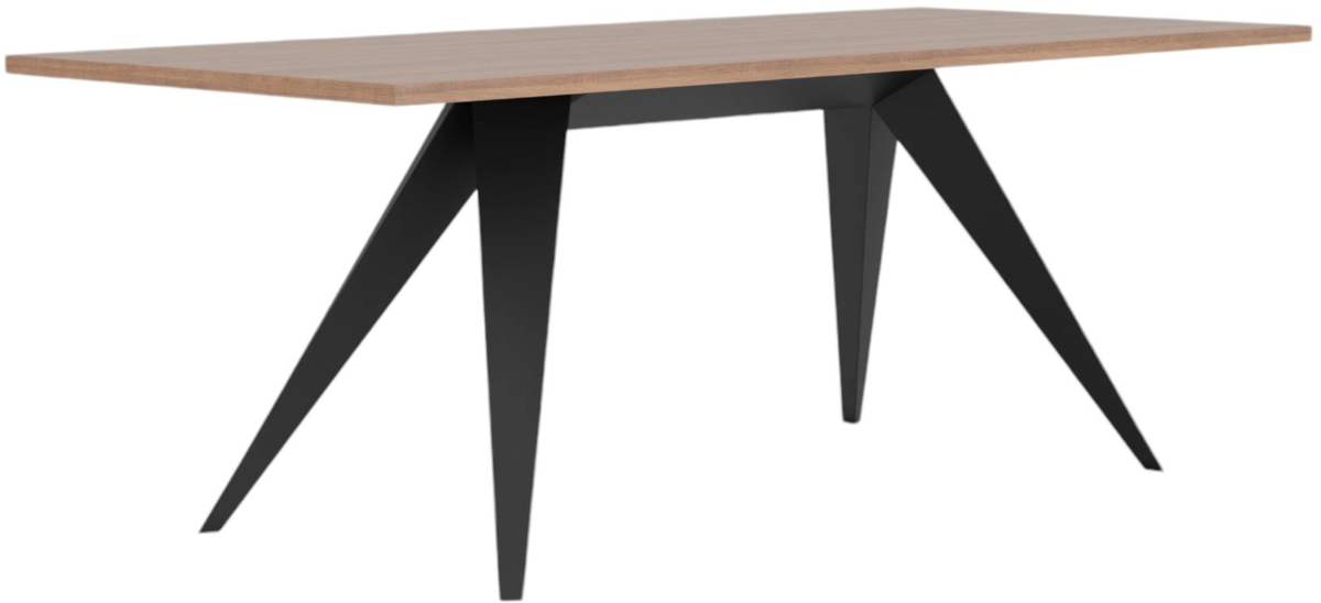 EQ3 Mesa Black Solid Oak Rectangular Dining Table Palliser Rooms EQ3 Saskatoon SK