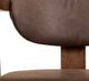 International Furniture Direct Zaphiro Brown/Lacquer Brown Upholstered Dining Arm Chair-5