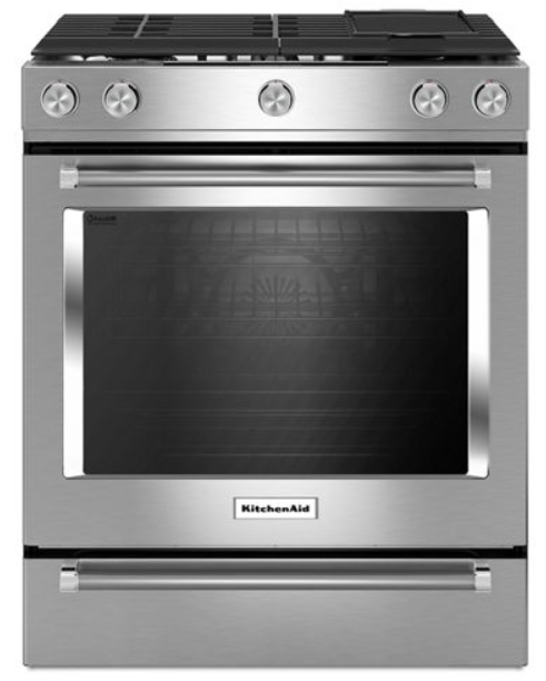 Cuisinière biénergie encastrée de 30 po KitchenAid® de 7.1 pi³ - Acier inoxydable