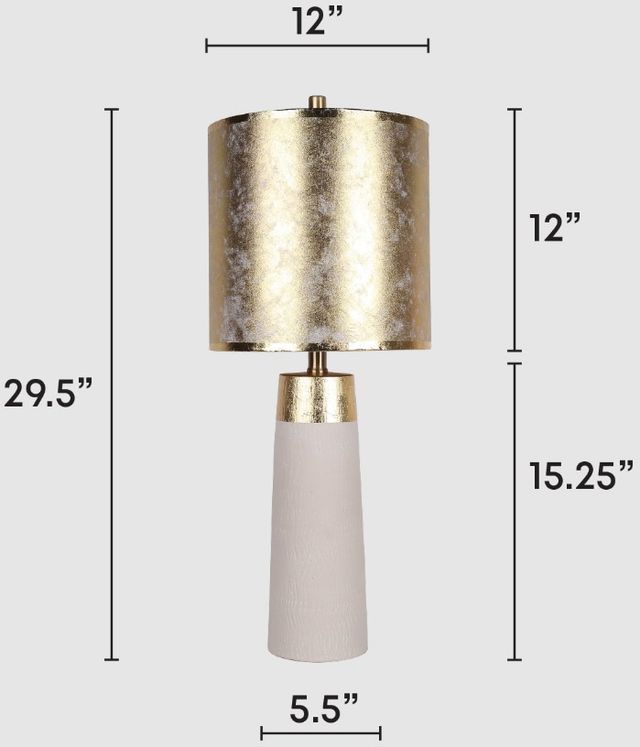 Classy Living 2-Piece Luxe Radiance Off White Table Lamp Set-1