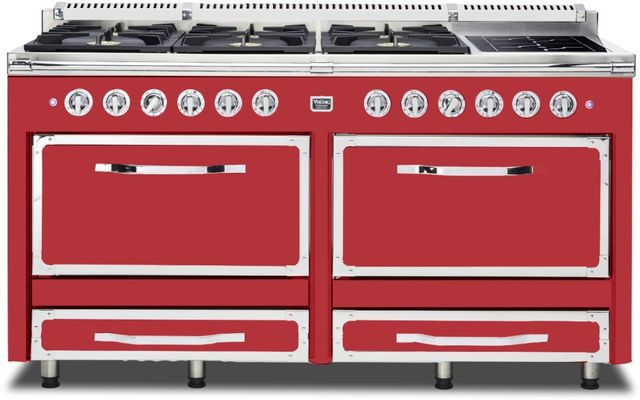 Viking® Tuscany 66" San Marzano Red Dual Fuel Pro-Style Dual Fuel Natural Gas Range-0