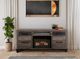 International Furniture Direct Loft Brown Fireplace TV Stand-3