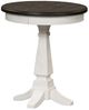 Liberty Furniture Allyson Park Charcoal Chair Side Table with Wire Brushed White Base-1
