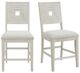 Elements International Avalanche Antique White Counter Side Chair-4