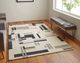 Feizy 8903F Maguire Ivory/Black 5'x8' Area Rug-5