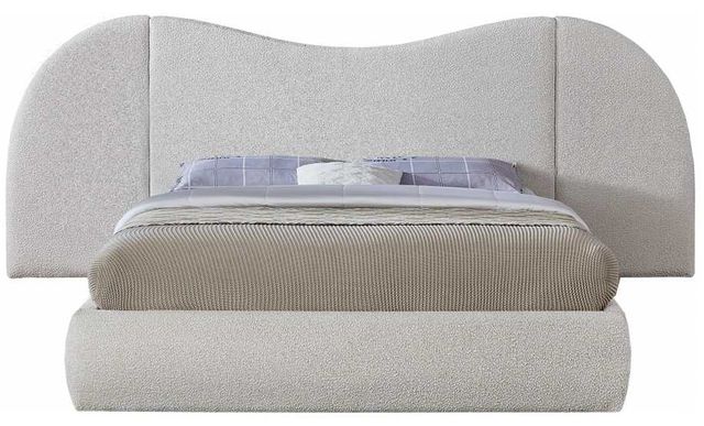 Meridian Furniture Everest Cream Queen Upholstered Panel Bed-1