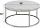 ACME Furniture Zaidee Gray Coffee Table with Nickel Base-2