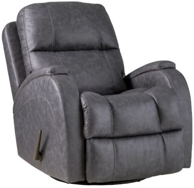 HomeStretch Zena Graphite Manual Swivel Glider Recliner Big