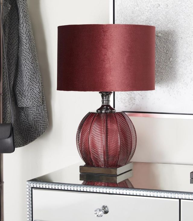 Deco Marche Red Glass Table Lamp-4