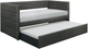 Homelegance® Vining Dark Gray Daybed with Trundle-0