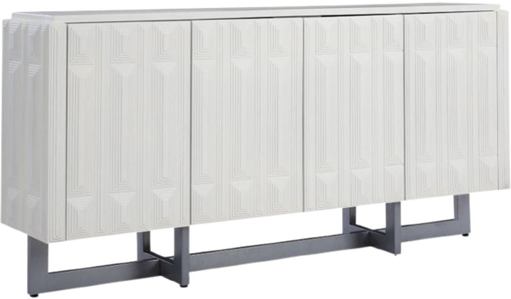 Ornawel Accent Cabinet - Distressed White