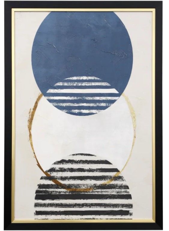 Stylecraft Inside Out II Black/Blue/White Wall Art-0