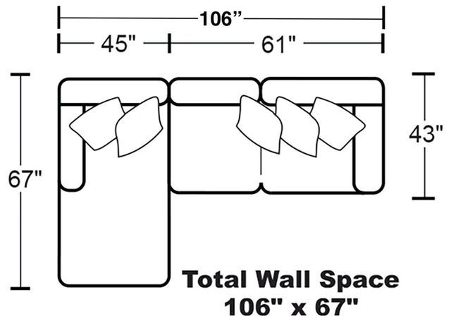 Jackson Furniture Denali 2-Piece Steel Left-Arm Facing Loveseat Sectional and Chaise-2