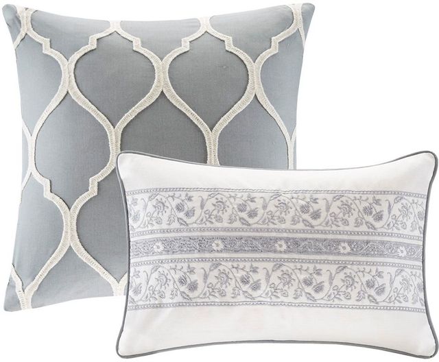 Olliix by Harbor House 6 Piece Grey California King Hallie Cotton Comforter Set-3