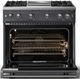 Viking® 5 Series 36" Cast Black Pro Style Gas (NG) Range with Polished Chrome Trim-1