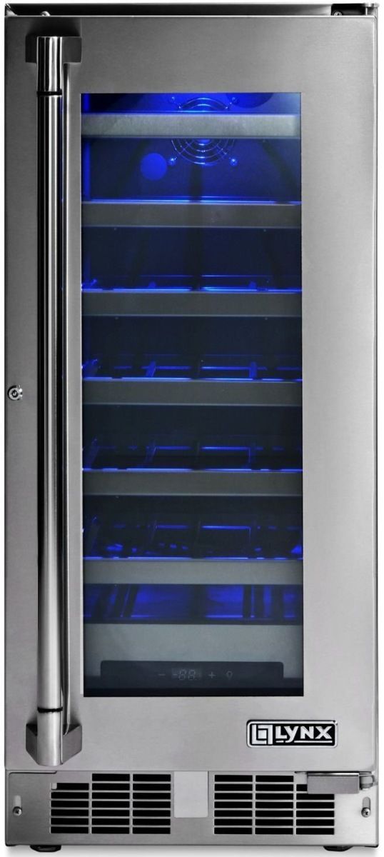 LYNX® Professional 15" 2.7 Cu. Ft. Stainless Steel Outdoor Wine Cooler-2