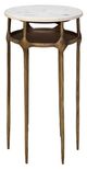 Furniture Classics Moira White Side Table with Gold Base-1
