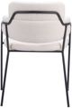 Zuo® Modern Marcel 2-Piece Black/Cream Dining Arm Chair Set-4