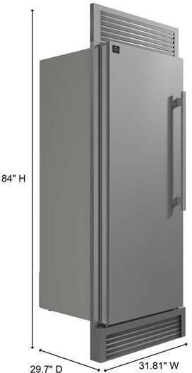 FORNO® Maderno Series Alta Qualita 32" 13.6 Cu. Ft. Stainless Steel Built-In Column Refrigerator -4