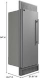FORNO® Maderno Series Alta Qualita 32" 13.6 Cu. Ft. Stainless Steel Built-In Column Refrigerator -4