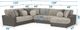 Jackson Furniture Canyon 4-Piece Fawn/Umber Right-Arm Facing Sectional-2