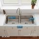 Elkay Lustertone® Classic Lustrous Satin 43" x 22" x 10-1/8" 1-Hole Equal Double Bowl Drop-In Sink-4