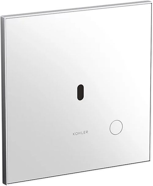 KOHLER® Mach Flex™ Polished Chrome/White Glass Faceplate for Concealed Touchless Toilet Flushometer, 1.1 Gpf-0