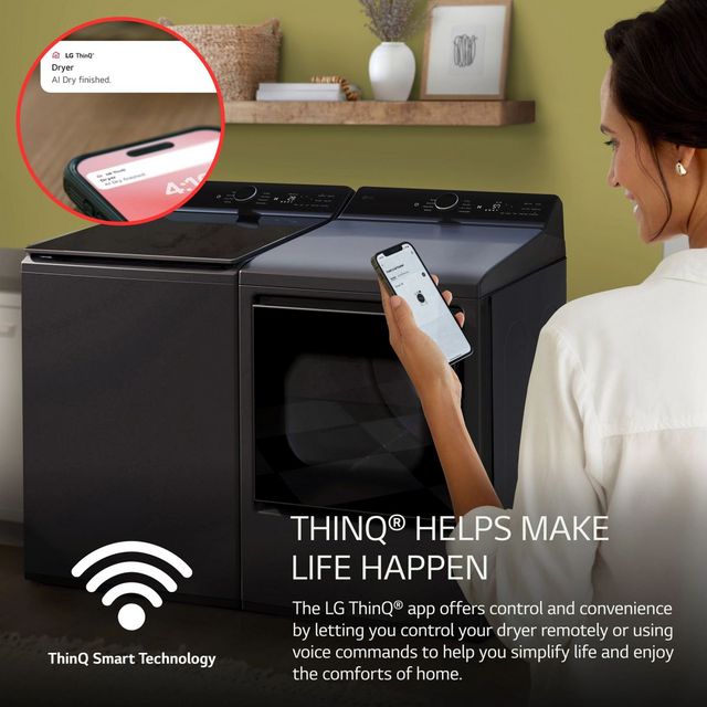 LG 7.3 Cu. Ft. Matte Black Electric Dryer-10